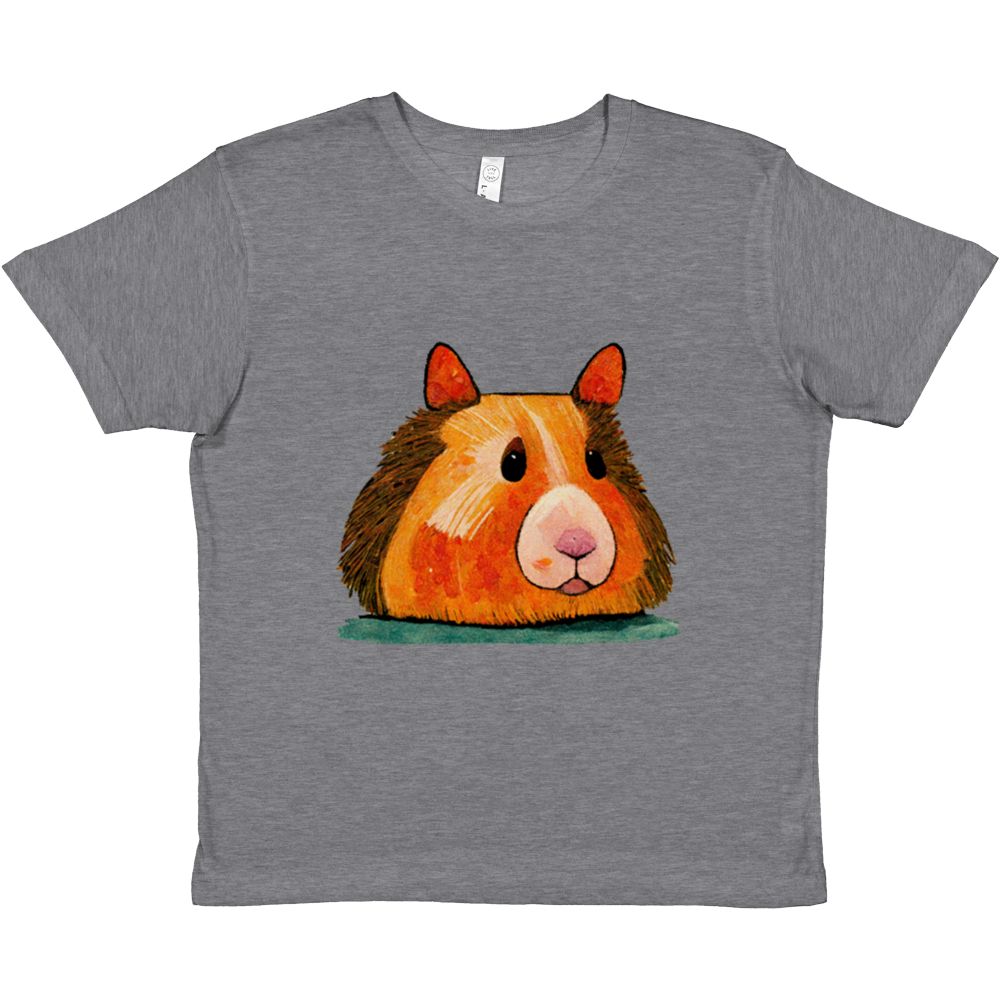 Kids grey t-shirt with a cute guinea pig print