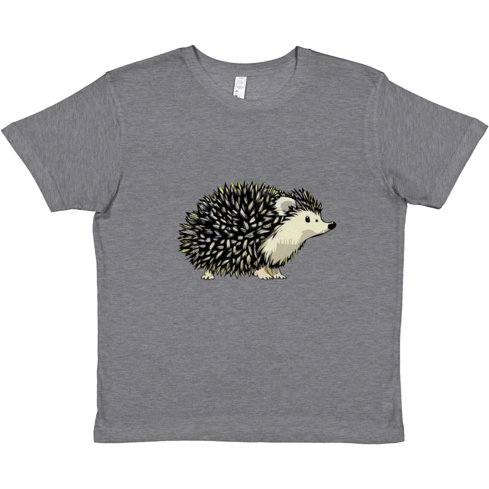 Kids grey t-shirt with cute hedgehog print