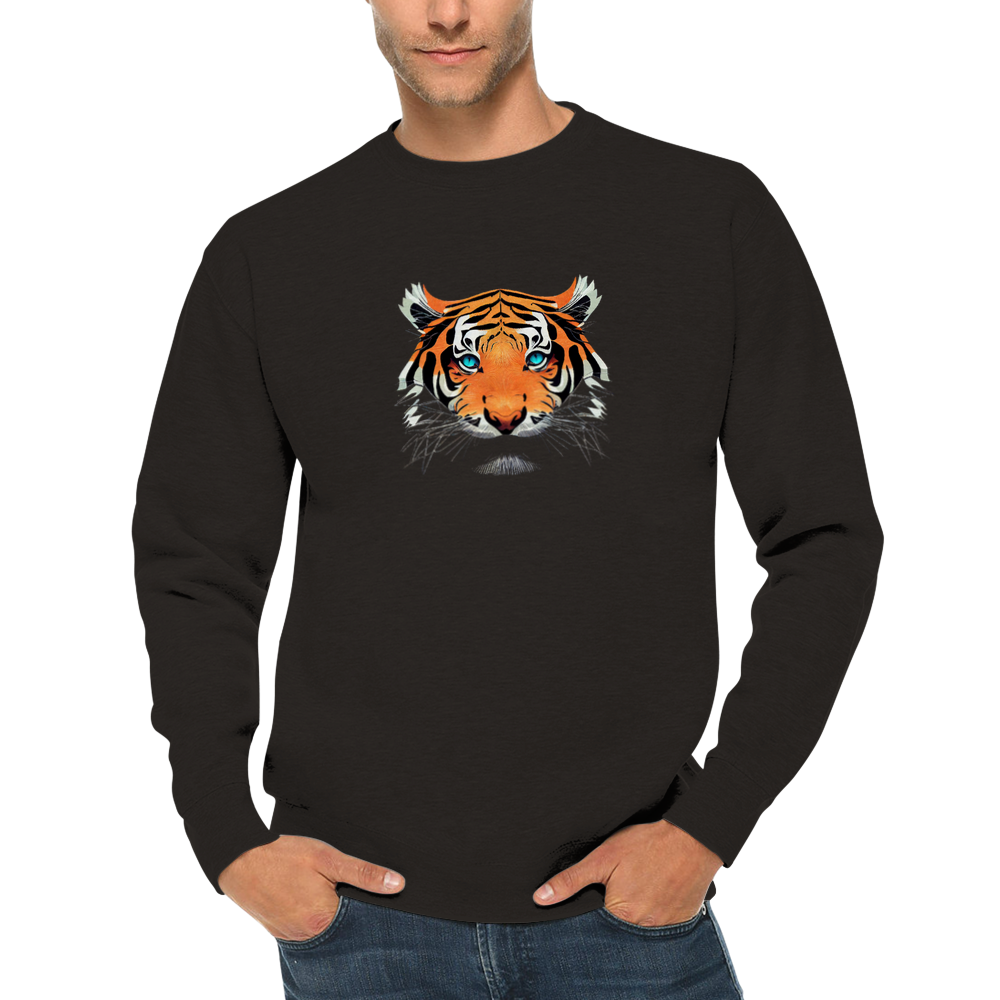 Tiger Print Premium Unisex Crewneck Sweatshirt