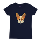 Get Ready to Fall in Love: Cute Corgi Dog Print Heavyweight Women's Crewneck T-Shirt