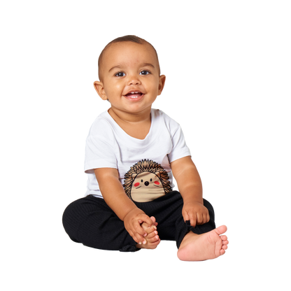 Cute Hedgehog Print Classic Baby Crewneck T-shirt