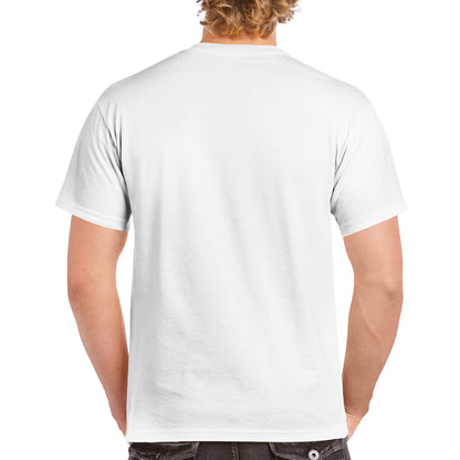Fox Groove: Heavyweight Unisex Crewneck T-shirt with Bass-Playing Fox Print